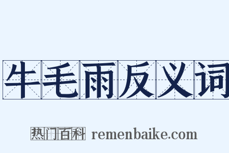 牛毛雨反义词是什么意思的图片